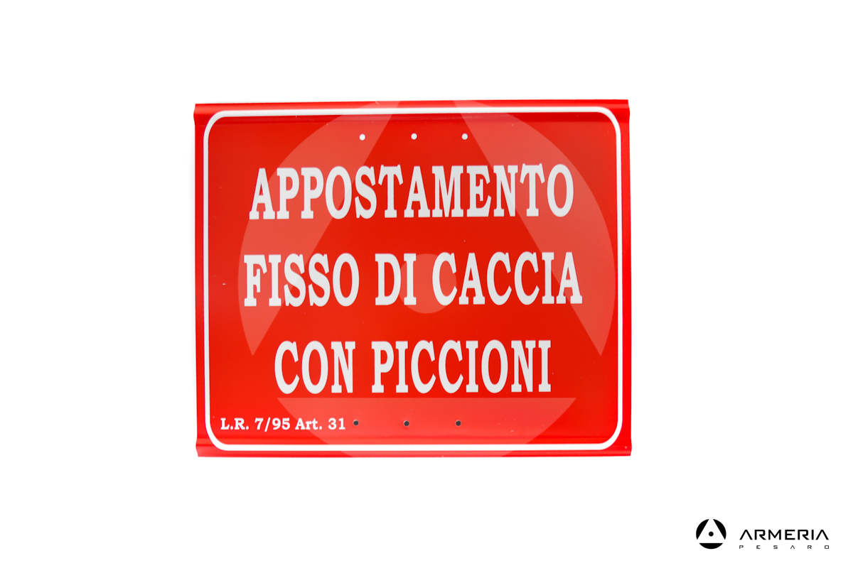 Tabella appostamento fisso caccia con piccioni alluminio