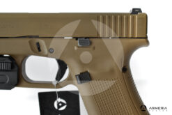 Pistola semiautomatica Glock modello 19X FDE calibro 9x21 canna 4 + torcia macro