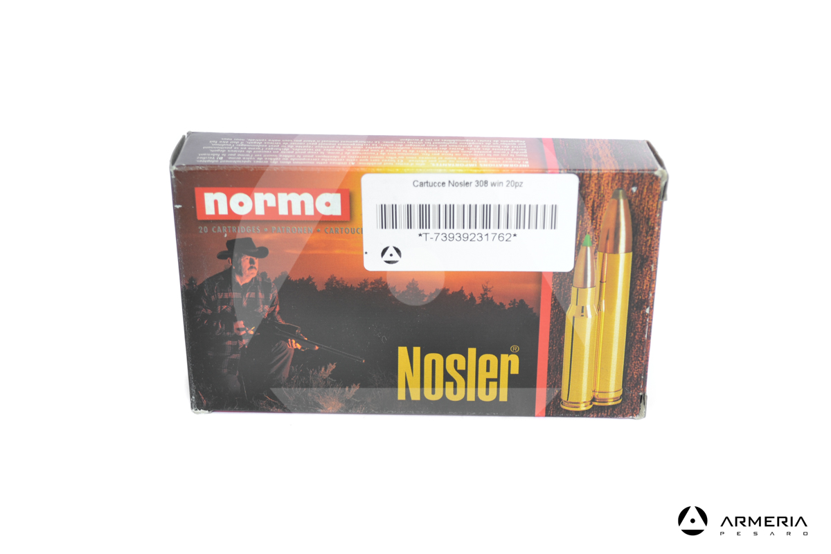 Norma Nosler calibro 308 Win 150 grani - 20 cartucce