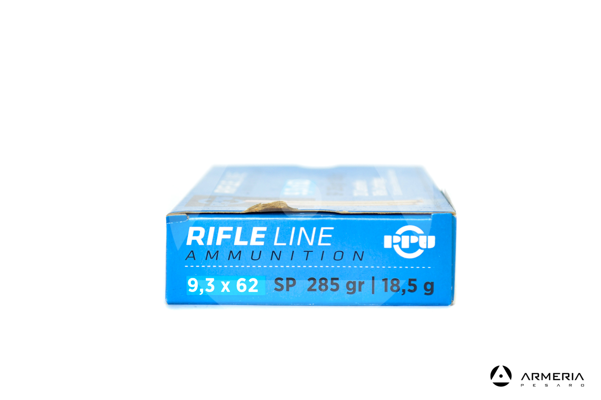 PPV Prvi Partizan Rifle Line calibro 9.3x62 SP 285 grani - 20 cartucce lato