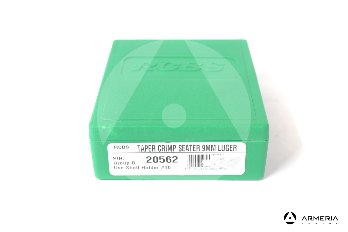 Taper Crimp Seater Dies RCBS calibro 9mm Luger Gruppo B #20562 box
