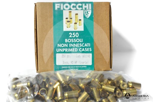 Bossoli Fiocchi calibro 45 HP - 250 pezzi
