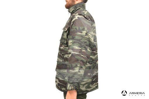 Giacca Gilet Giaccone mimetico Esse Emme taglia 52 lato