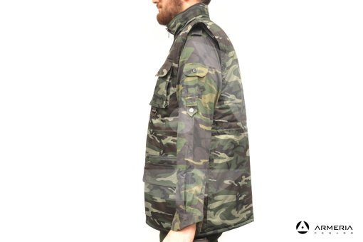 Giacca Gilet Giaccone mimetico Esse Emme taglia 56 smanicato