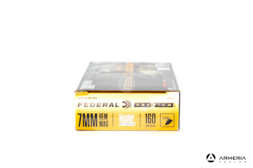 Federal Premium calibro 7mm Rem Mag 160 grani - 20 cartucce lato