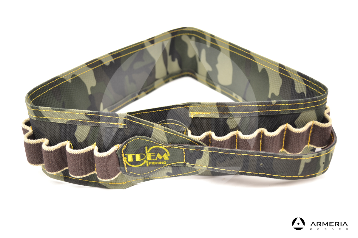 Cartuccera verde mimetica Trem caccia 30 celle calibro 12