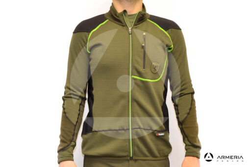 Maglia a zip Trabaldo Caracal Green Taglia XL