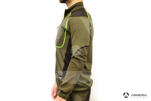 Maglia a zip Trabaldo Caracal Green Taglia XL lato