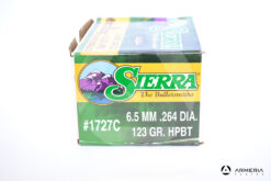 Palle ogive Sierra Matchking 6.5mm 264 dia – 123 grani HPBT #1727C lato