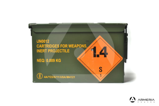 Cassetta in metallo per munizioni omologata UN 1.4 S verde b