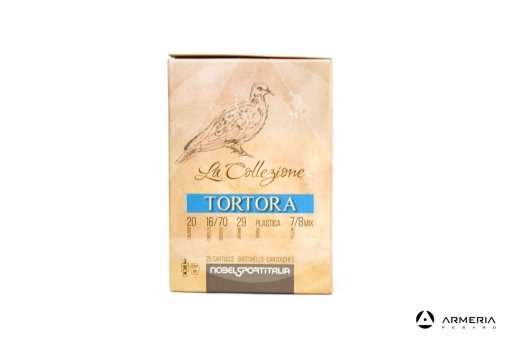 NSI Nobel Sport Italia La Collezione Tortora calibro 20 Piombo 7-8 - 25 cartucce lato