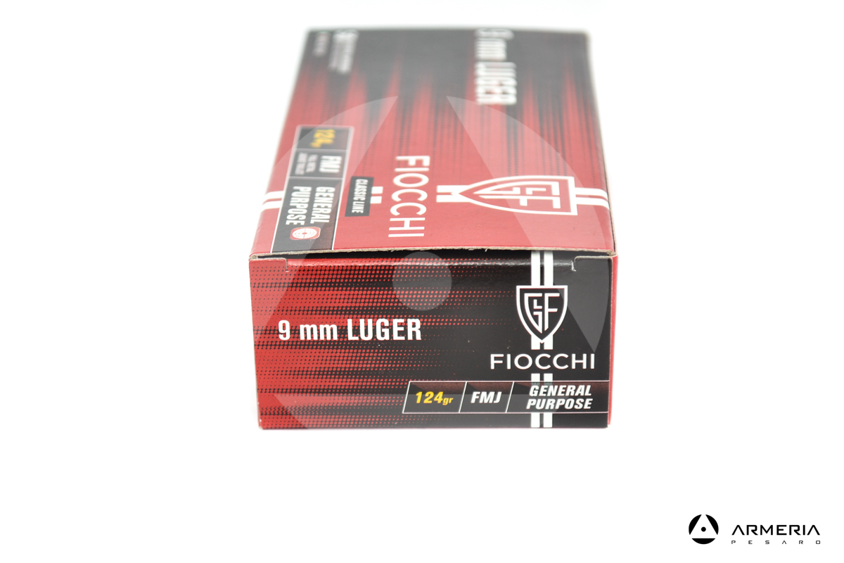Fiocchi Linea Classic calibro 9mm Luger FMJ 124 grani - 50 cartucce macro