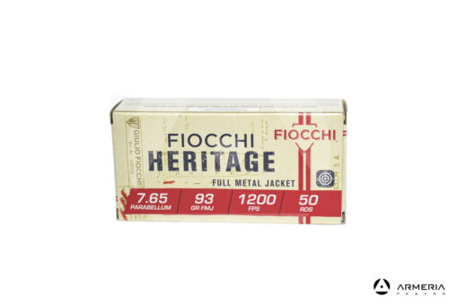Fiocchi Heritage calibro 7.65 Parabellum 93 grani FMJ - 50 cartucce