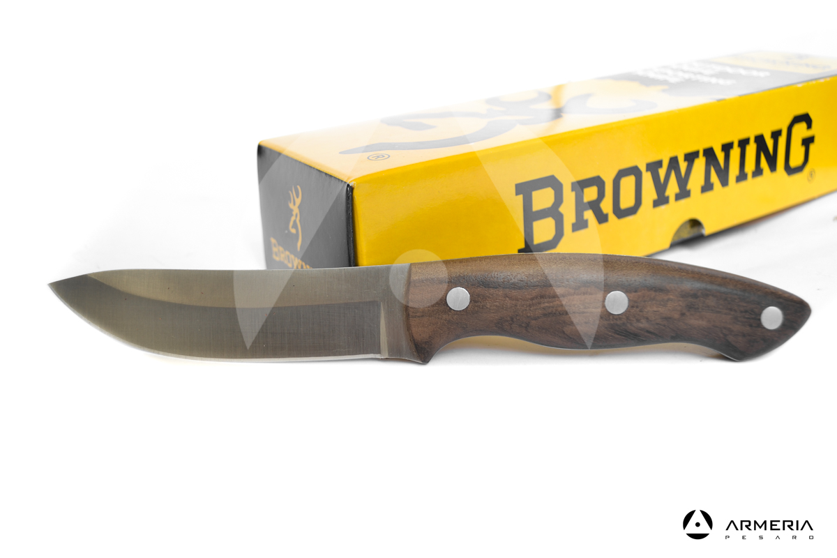 Coltello Browning Madera a lama fissa 10 cm in noce lato
