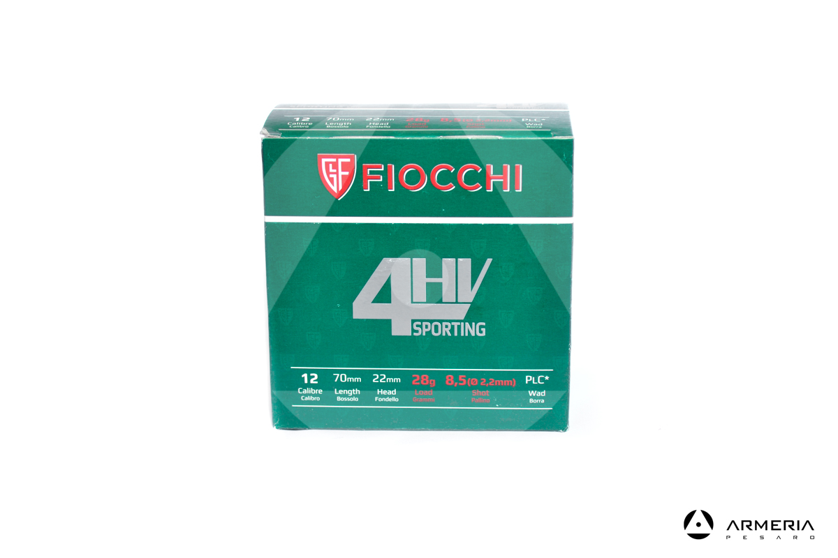 Fiocchi linea Sporting 4HV da tiro calibro 12 - 28 grammi - 25 cartucce