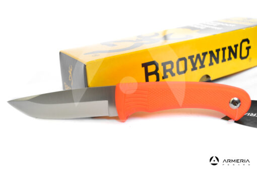 Coltello Browning Pro Hunter a lama fissa 10 cm arancio fluo lato