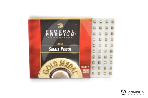 Inneschi Federal GM100MI Small Pistol Match Primers - 100 pezzi macro