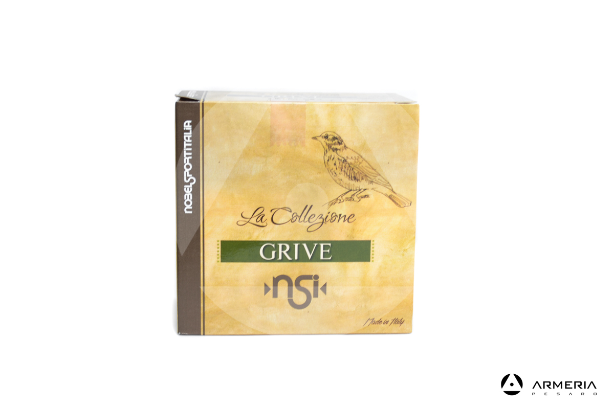 NSI Nobel Sport Italia La Collezione Grive HP calibro 12 - Piombo 9-11 Mix - 25 cartucce NSI Nobel Sport Italia La Collezione Grive HP calibro 12 - Piombo 9-11 Mix - 25 cartucce