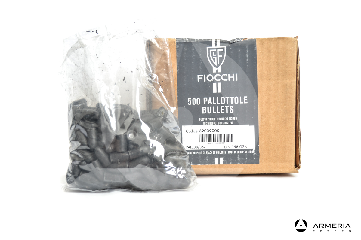 Palle ogive pistola Fiocchi calibro 38-357 LRN 158 grani GZN - 500 pezzi