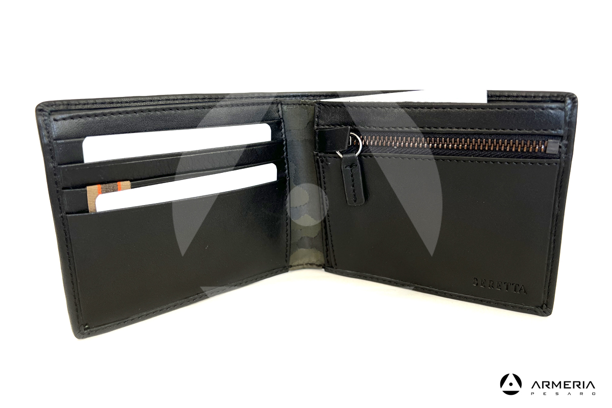  Portafoglio Beretta Bifold in pelle nero interno