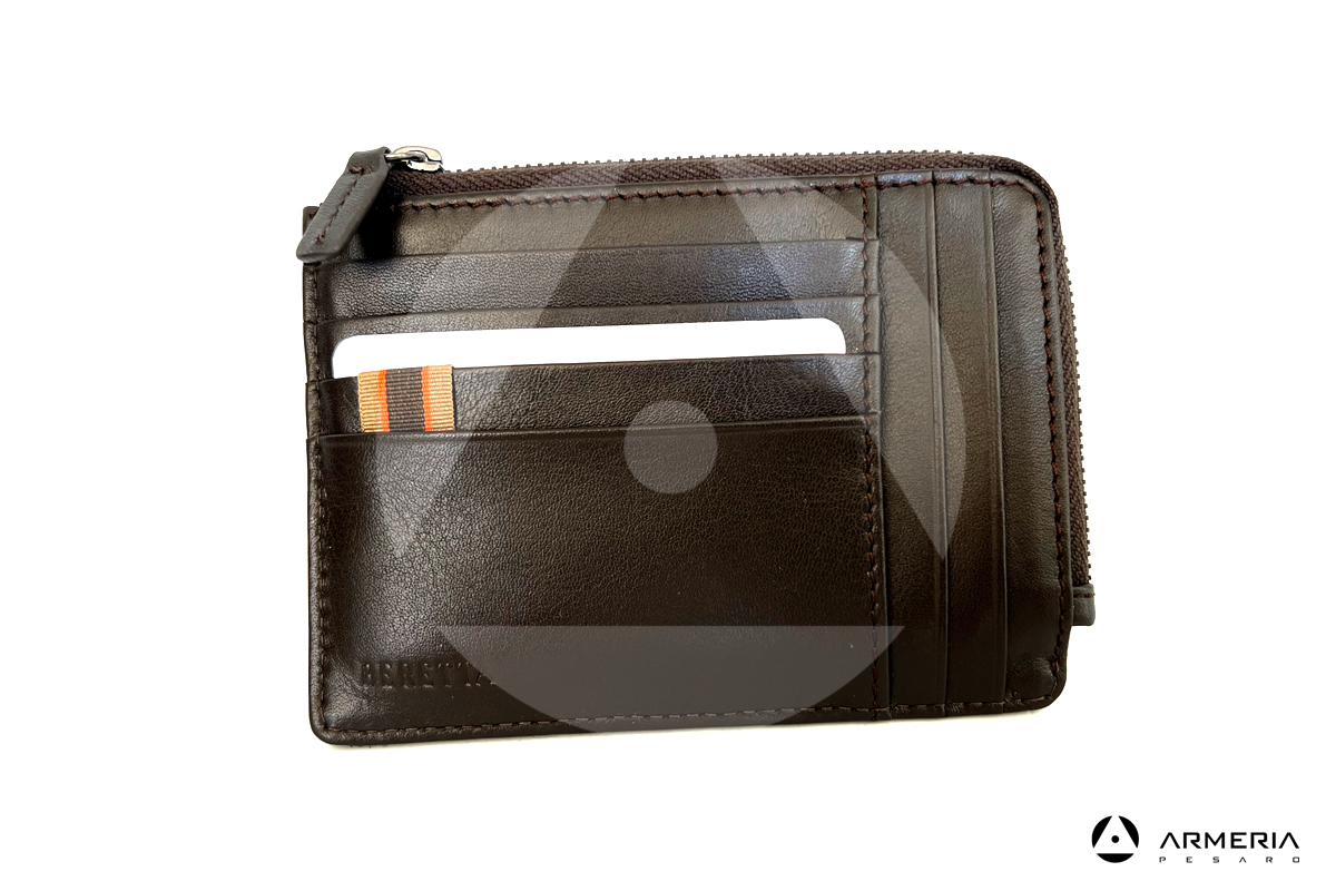 Portafoglio CC Beretta Bifold in pelle marrone