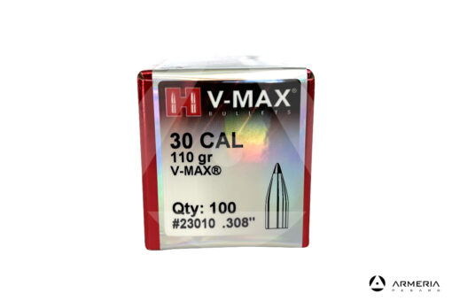 Palle ogive Hornady V-Max calibro 30 110 grani – 100 pezzi #23010 macro