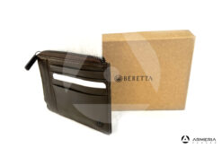 Portafoglio CC Beretta Bifold in pelle marrone pack