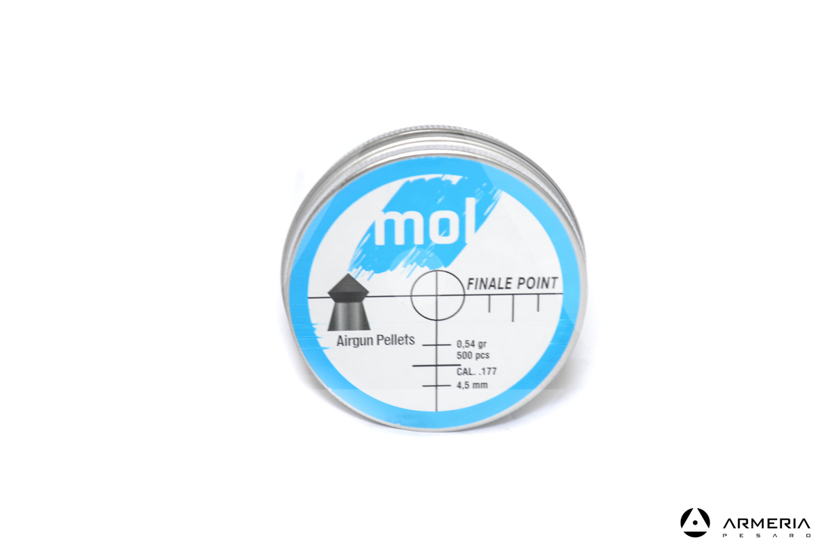 Scatola pallini Airgun Pellets MOL calibro 4.5mm a punta - 500 pezzi