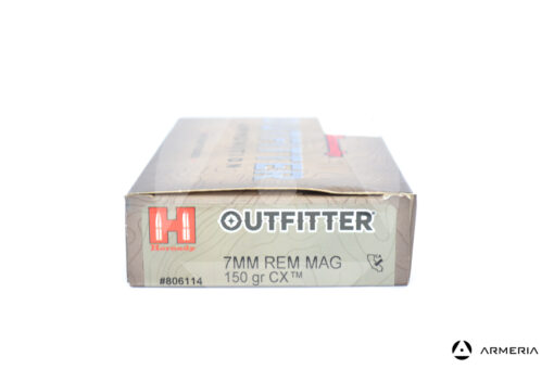 Hornady Outfitter calibro 7mm Rem Mag 140 grani CX - 20 cartucce #806114 macro