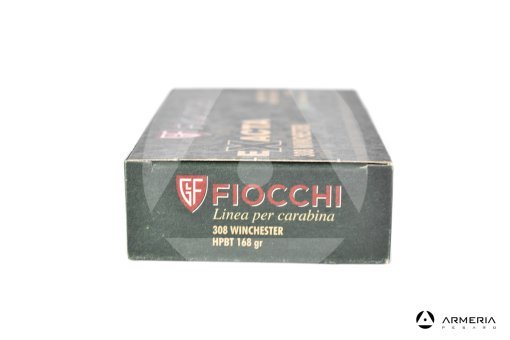 Fiocchi Exacta calibro 308 Winchester 168 grani HPBT - 20 cartucce macro