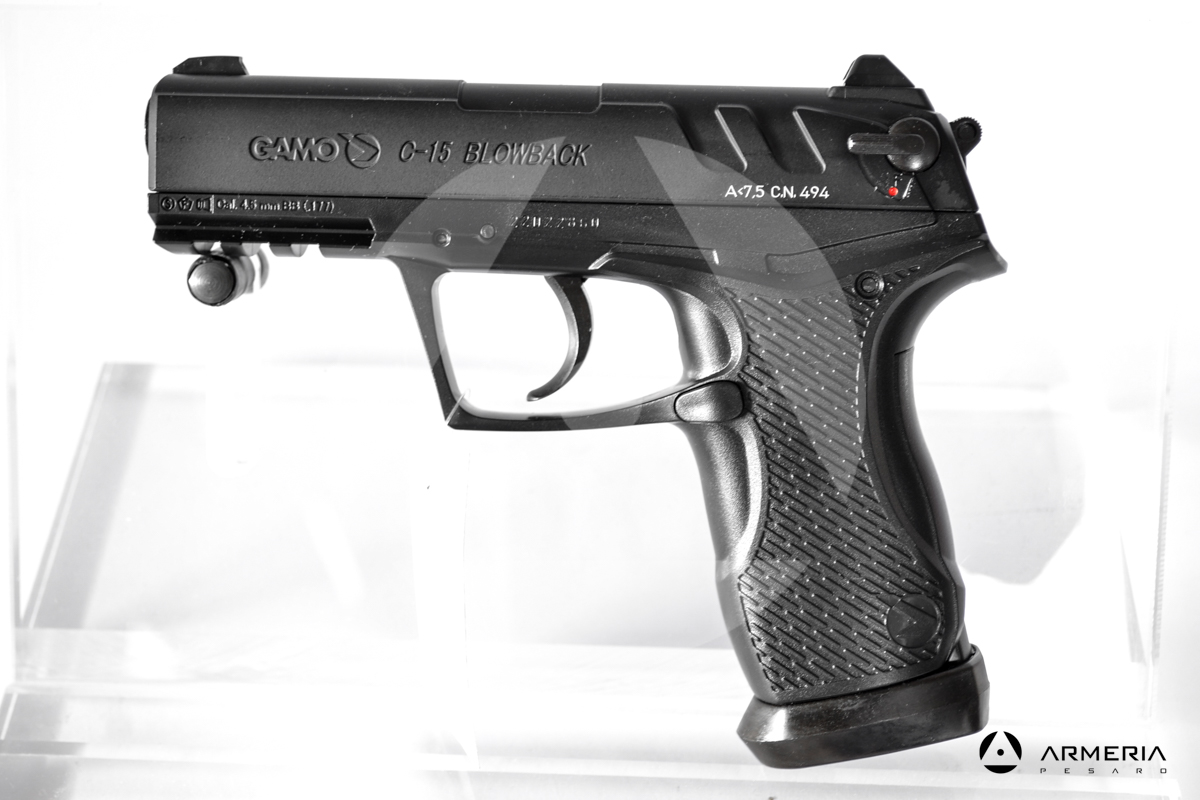 Pistola Gamo C-15 Blowback calibro 4.5 ad aria compressa Pistola Gamo C-15 Blowback calibro 4.5 ad aria compressa