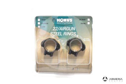 Supporti anelli Konus 25.4mm Bassi #7417 per slitta da 11mm