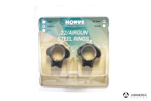 Supporti anelli Konus 25.4mm Medium #7416 per slitta da 11mm