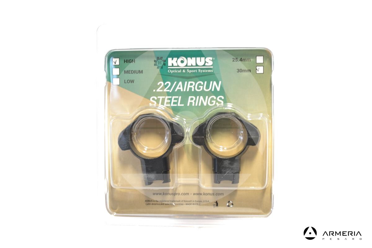 Supporti anelli Konus 30mm Alti #7418 per slitta da 11mm