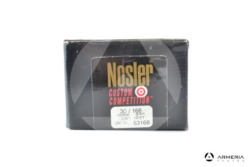 Palle ogive Nosler Custom Competition calibro 30 308 168 grani HPBT #53168