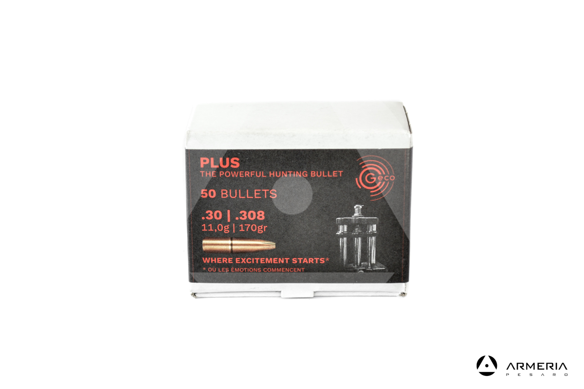 Palle ogive Geco Plus calibro 30 308 - 170 grani - 50 pezzi