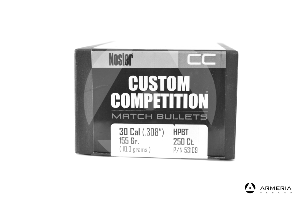 Palle ogive Nosler Custom Competition calibro 30 308 HPBT 155 grani #53169 Palle ogive Nosler Custom Competition calibro 30 308 HPBT 155 grani #53169