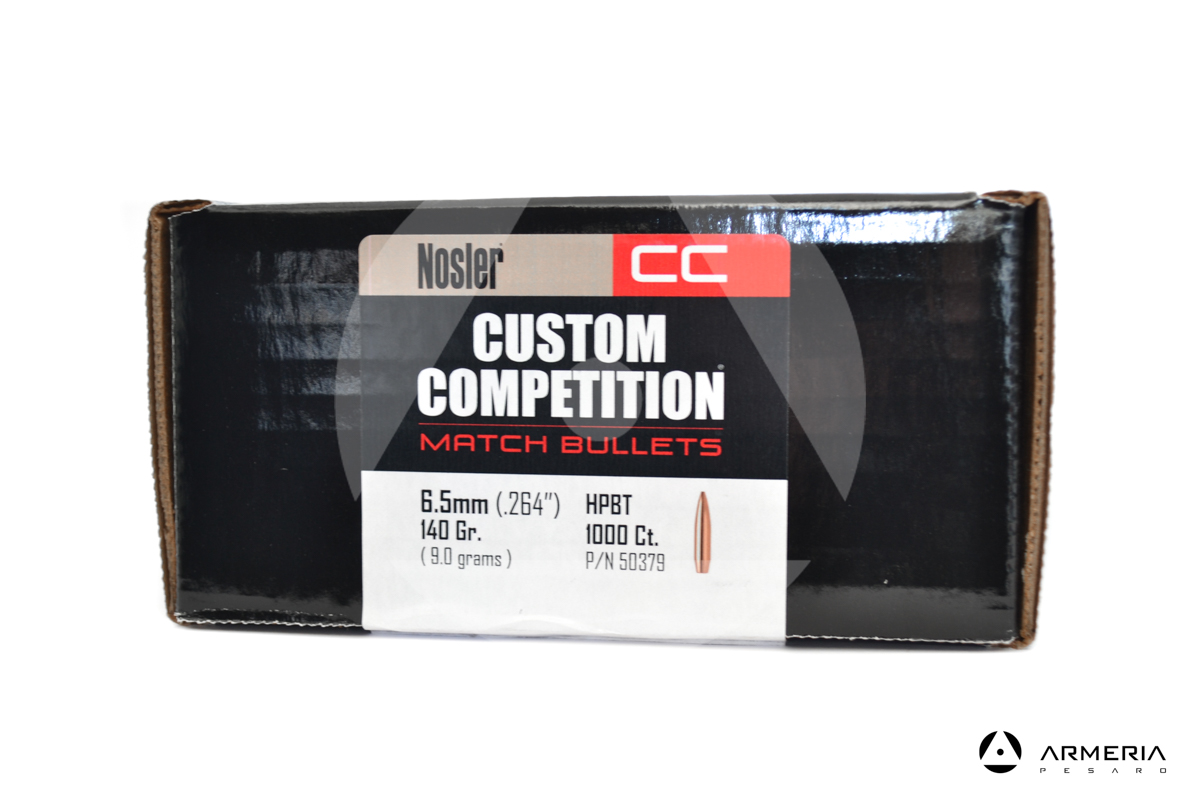 Palle ogive Nosler Custom Competition calibro 6.5mm HPBT 140 grani #50379 Palle ogive Nosler Custom Competition calibro 6.5mm HPBT 140 grani #50379