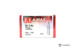 Palle ogive Hornady A-Max calibro 30 308 – 168 grani – 100 pezzi #30502 pack