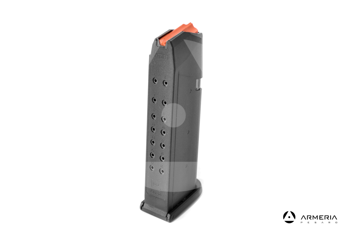 Caricatore bifilare per pistola Glock 17 e 19 Gen 3-4-5 calibro 9x21 - 17 colpi lato