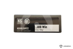 RWS Kegelspitz calibro 308 Win 150 grani – 20 cartucce macro