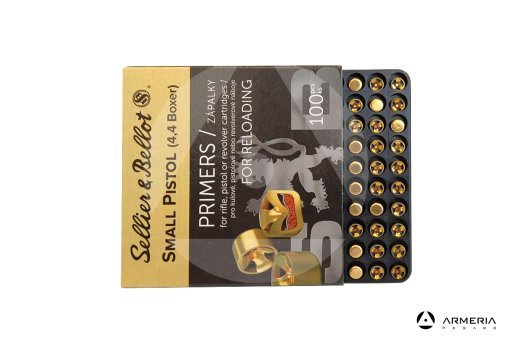 Inneschi S&B Sellier & Bellot Small Pistol 4.4 Boxer - 100 pezzi aperti