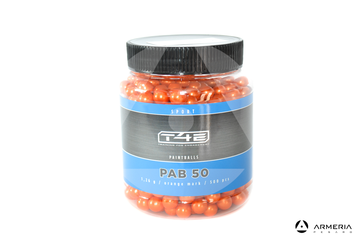 Palle Umarex Paintball PAB 50 calibro 50 1.26gr marcatore arancione