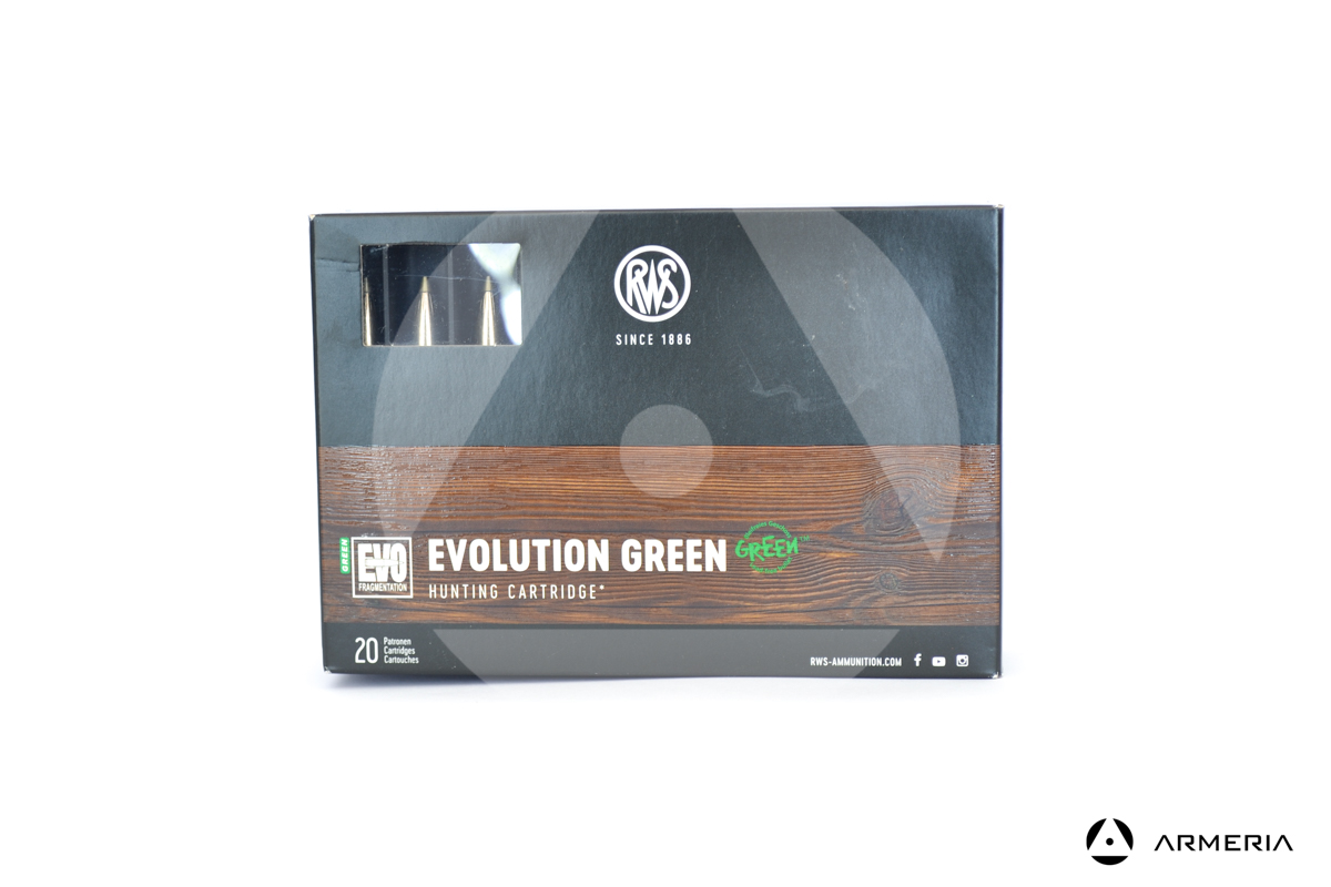 RWS Evolution Green calibro 8x57 JS 139 grani - 20 cartucce